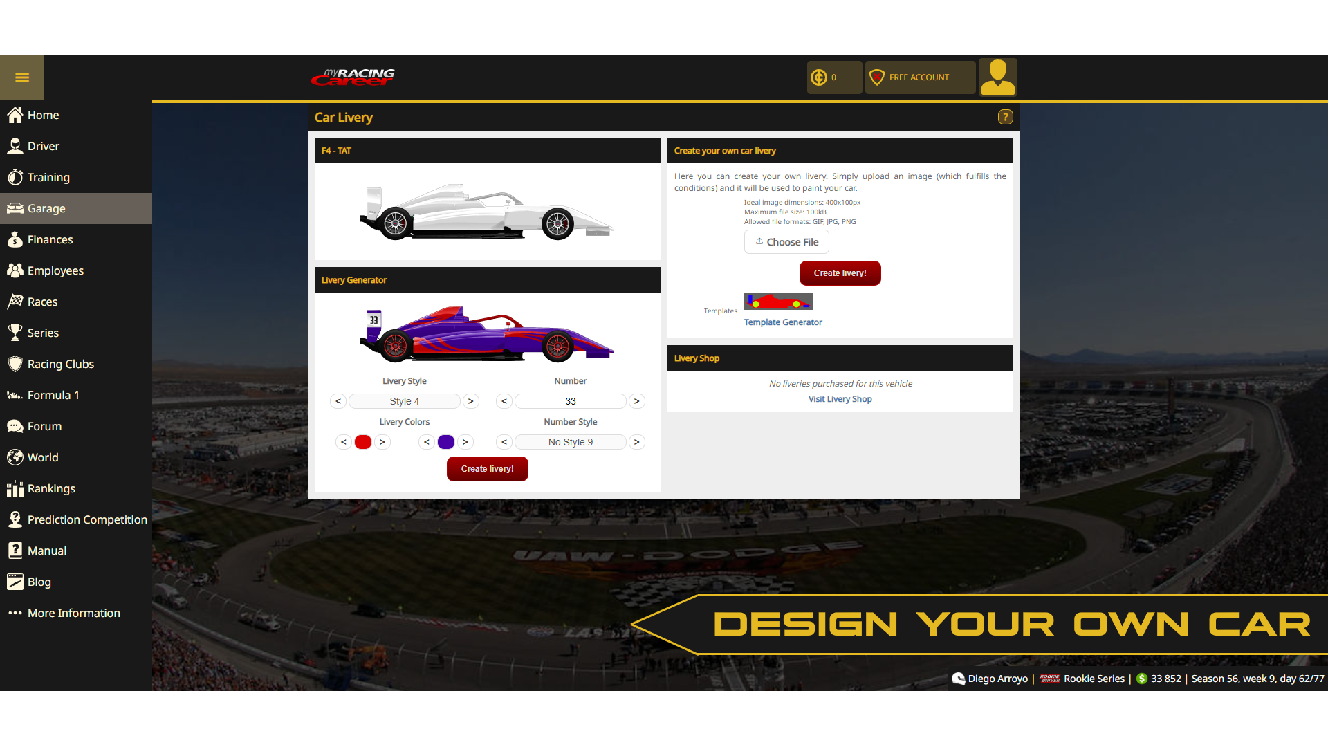 My Racing Career - Screenshot 1