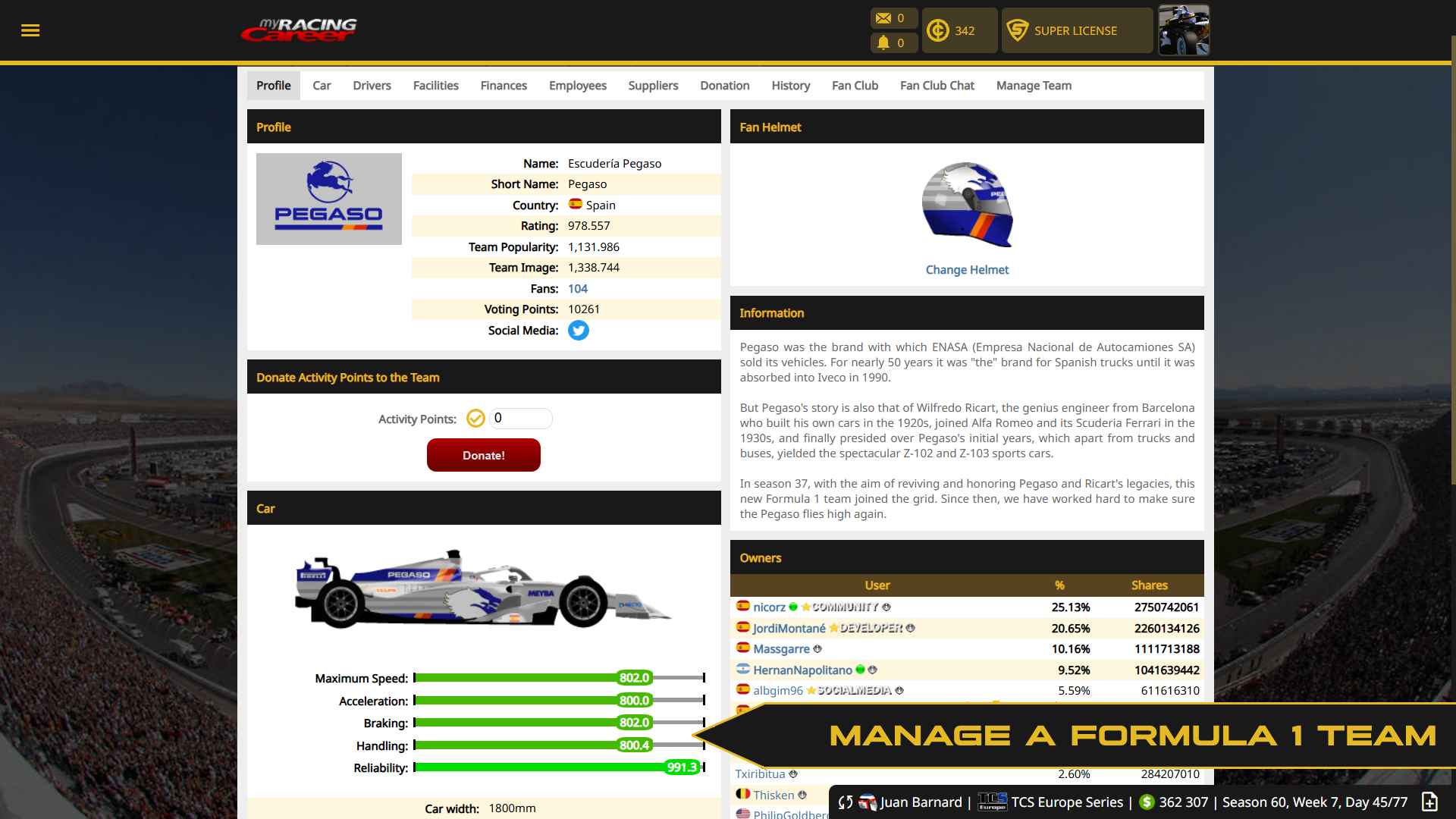 My Racing Career - Screenshot 2