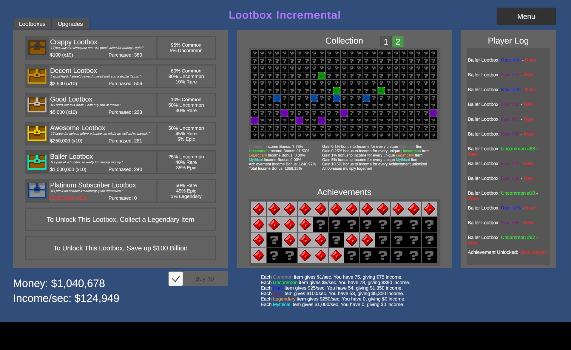 Lootbox Incremental - Screenshot 2