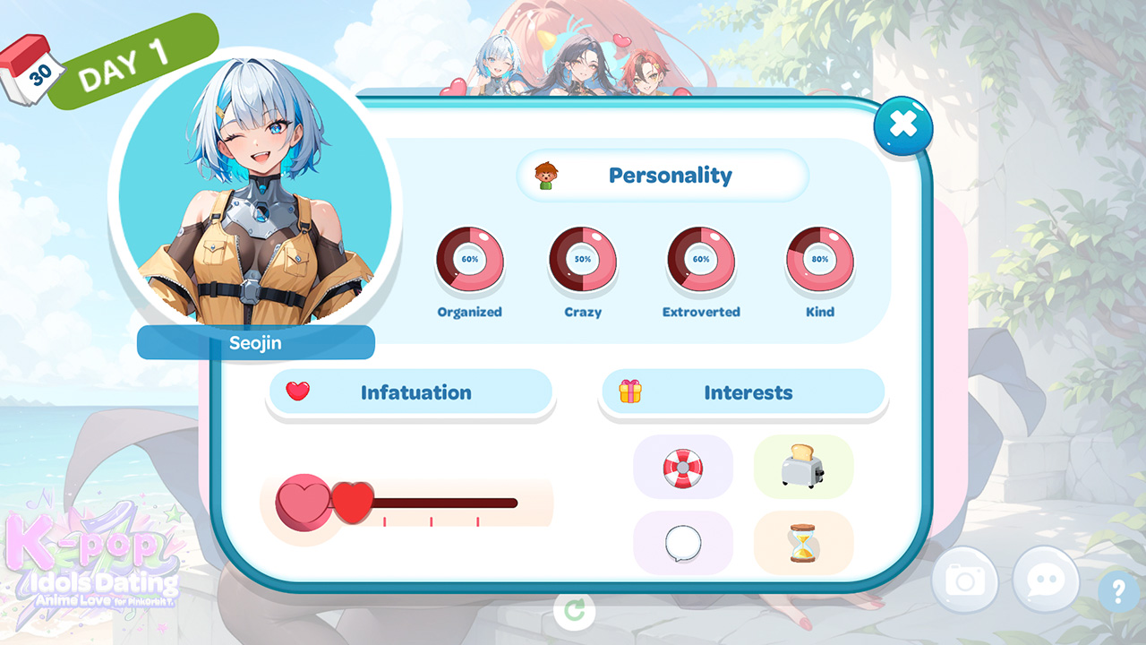 K-pop Idols Dating: Anime Love for PinkOrbil T. - Screenshot 3