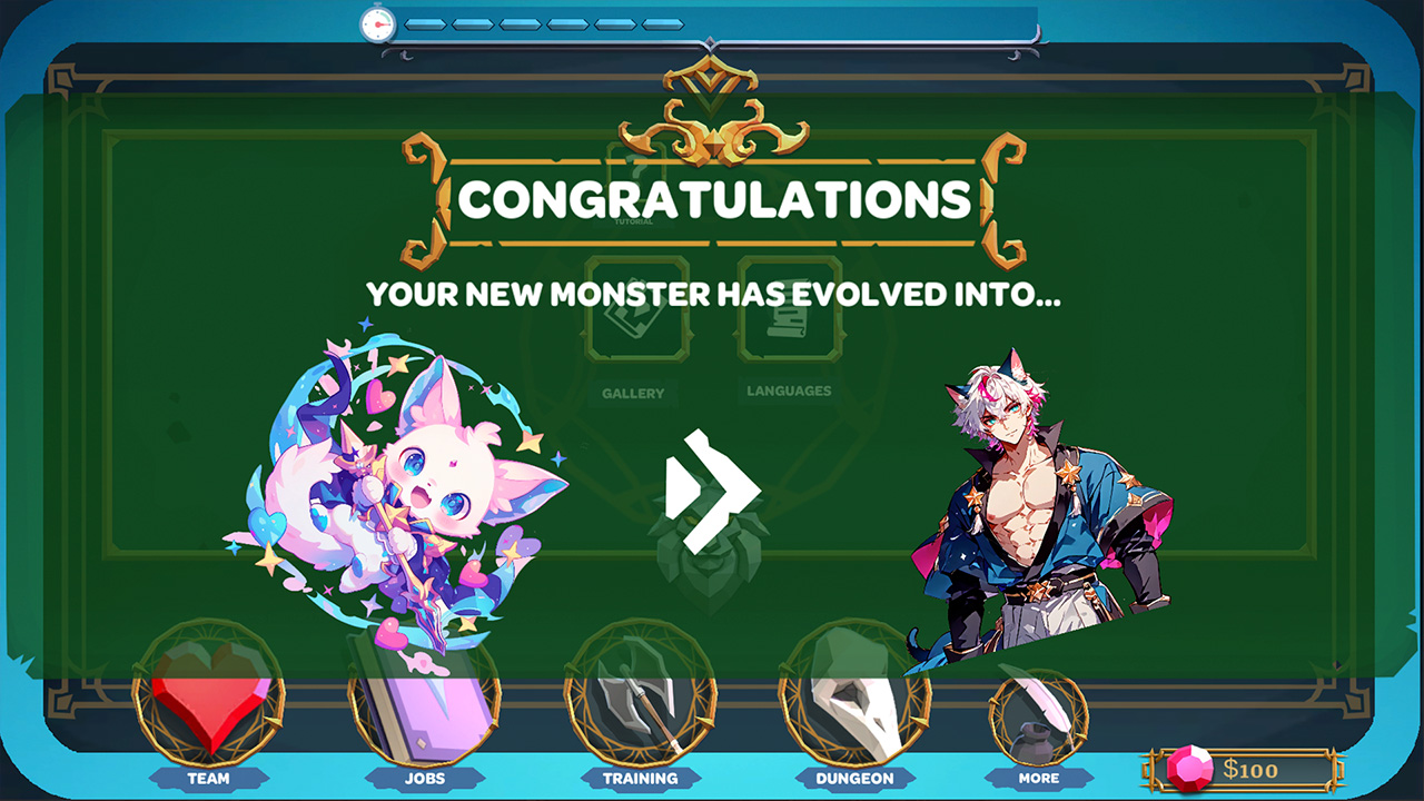 Dungeon of Love: Catch Monsters to Make a Perfect Anime Boyfriend - Screenshot 2