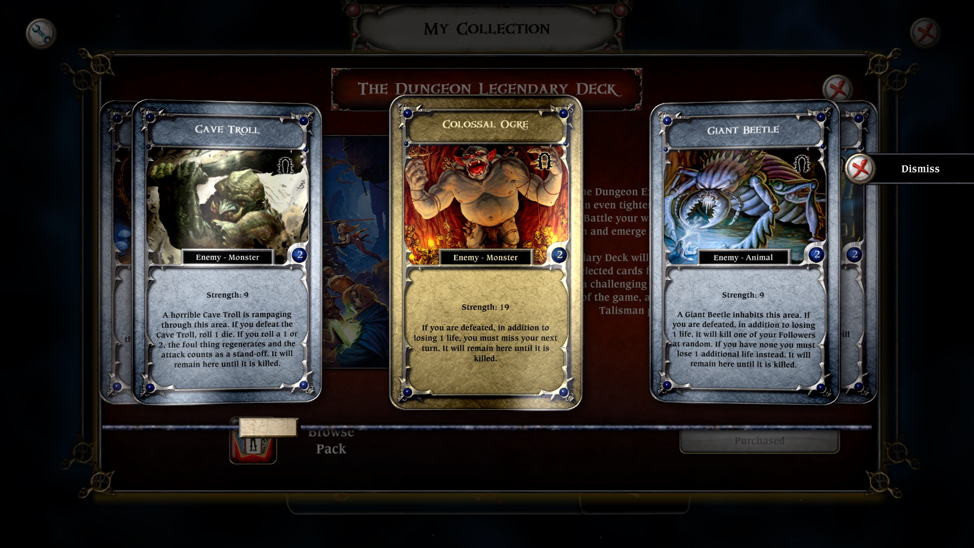 Talisman: The Dungeon Expansion - Legendary Deck - Screenshot 2