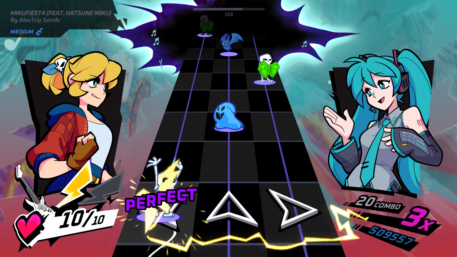 Rift of the NecroDancer: Hatsune Miku - "MikuFiesta" - Screenshot 1