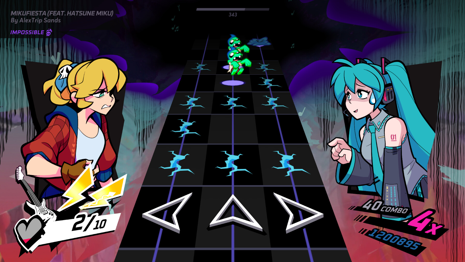 Rift of the NecroDancer: Hatsune Miku - "MikuFiesta" - Screenshot 3