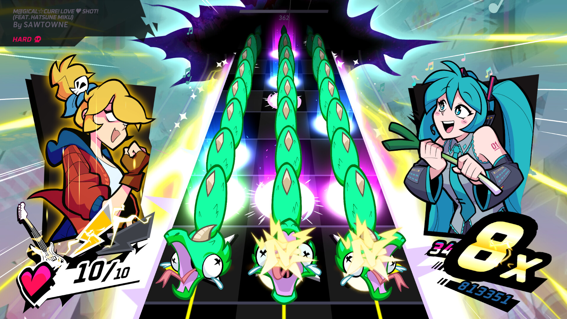 Rift of the NecroDancer: Hatsune Miku - "M@gical Cure! Love Shot!" - Screenshot 2