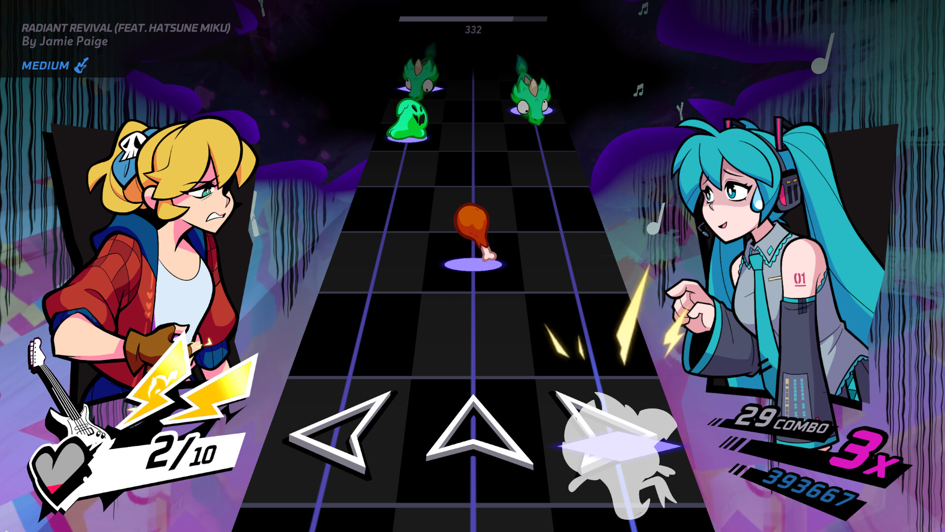 Rift of the NecroDancer: Hatsune Miku - "Radiant Revival" - Screenshot 1