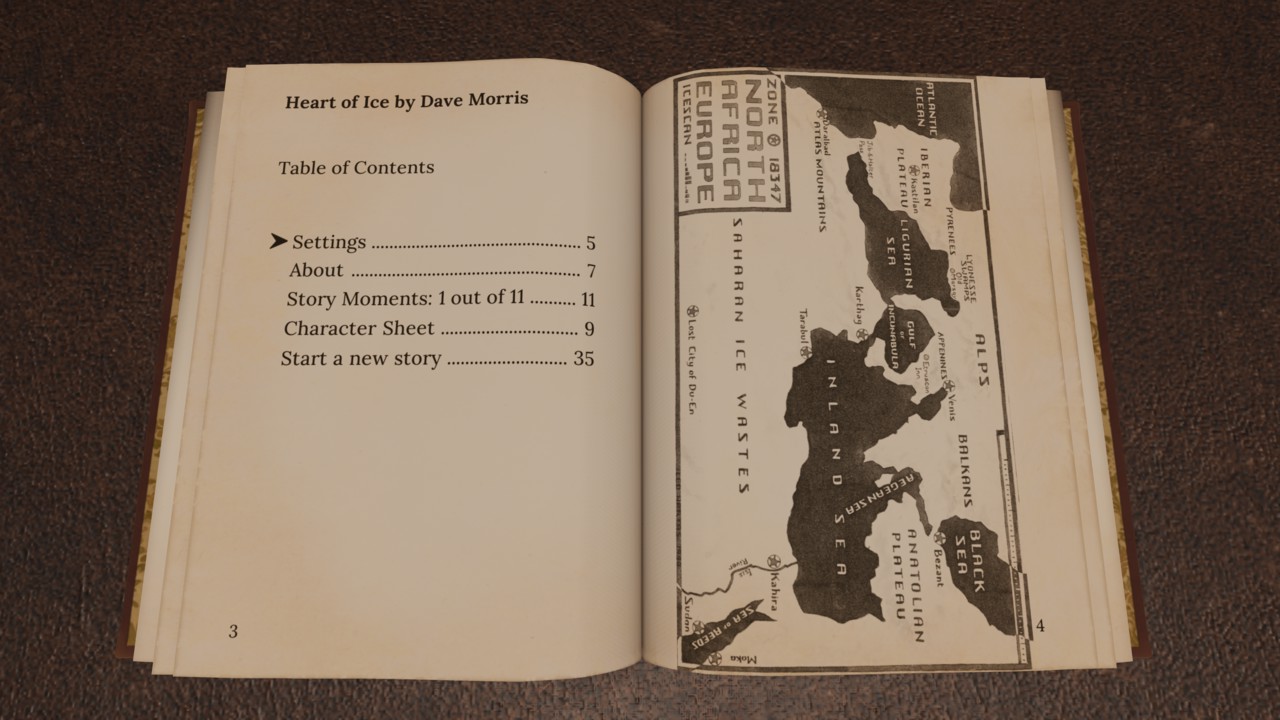 Heart of Ice by Dave Morris - Screenshot 1