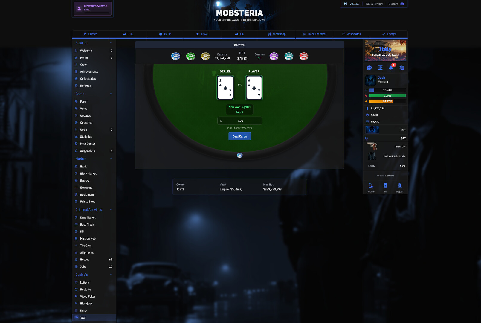 Mobsteria - Screenshot 2