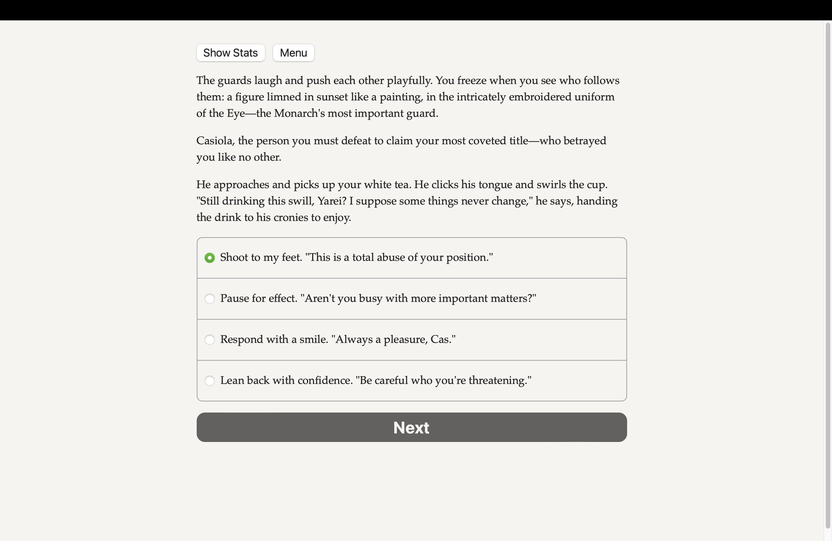 Games of the Monarch's Eye - Screenshot 4