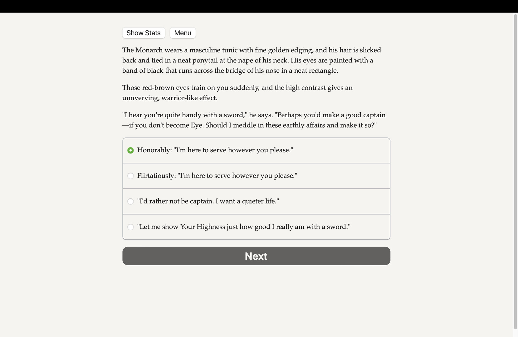 Games of the Monarch's Eye - Screenshot 3