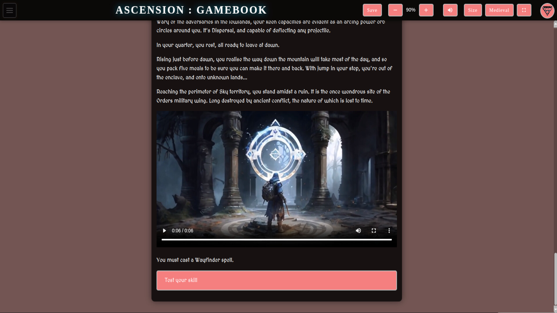 Ascension Gamebook - Screenshot 2