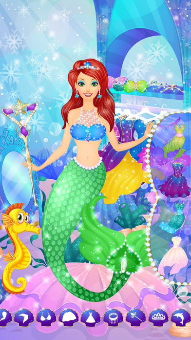 Ice Princess Mermaid Salon: Girls Makeover Games - Screenshot 1