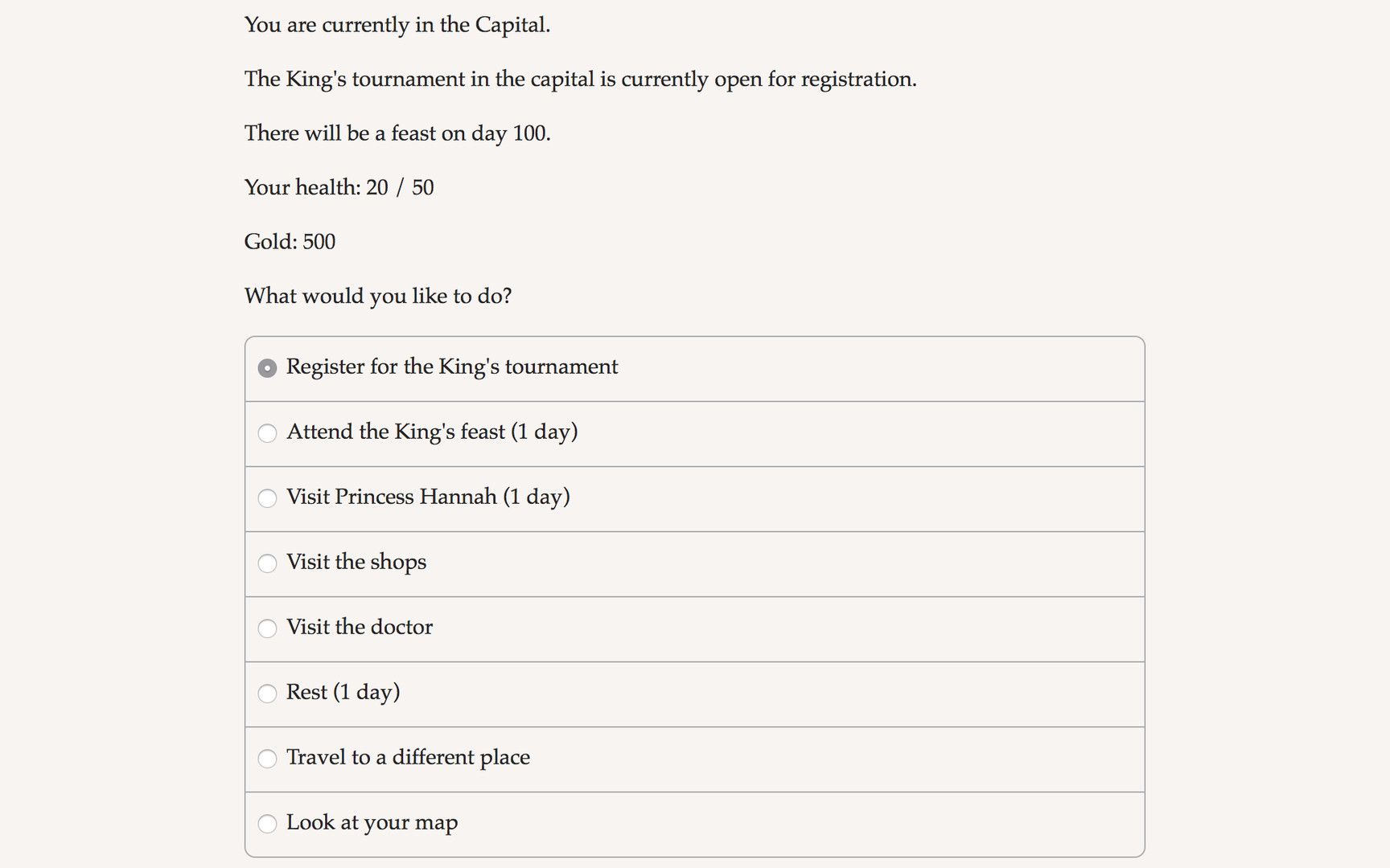 The Great Tournament - Screenshot 2
