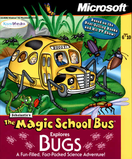 Game cover: The Magic School Bus Explores Bugs