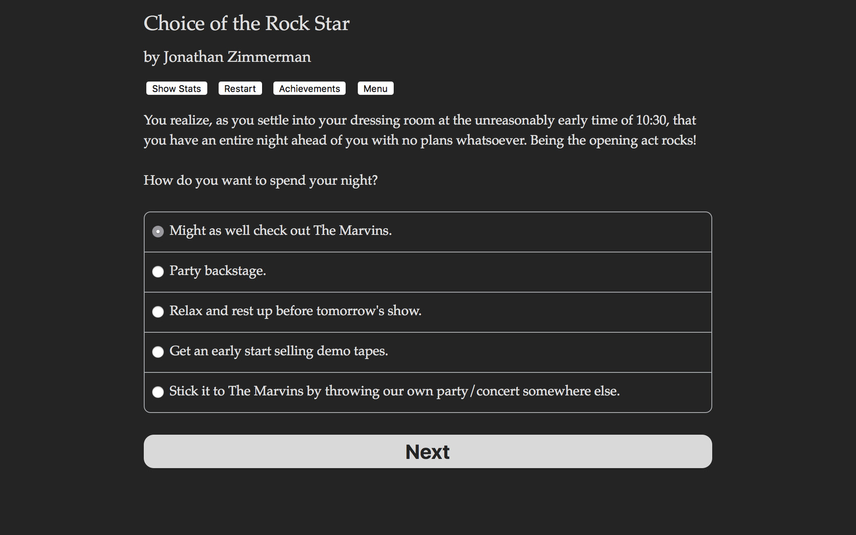 Choice of the Rock Star - Screenshot 5