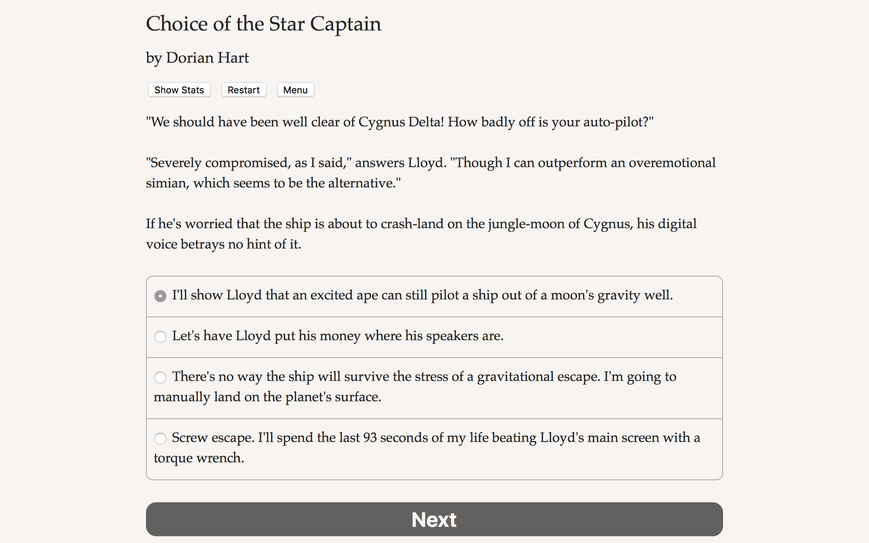 Choice of the Star Captain - Screenshot 4
