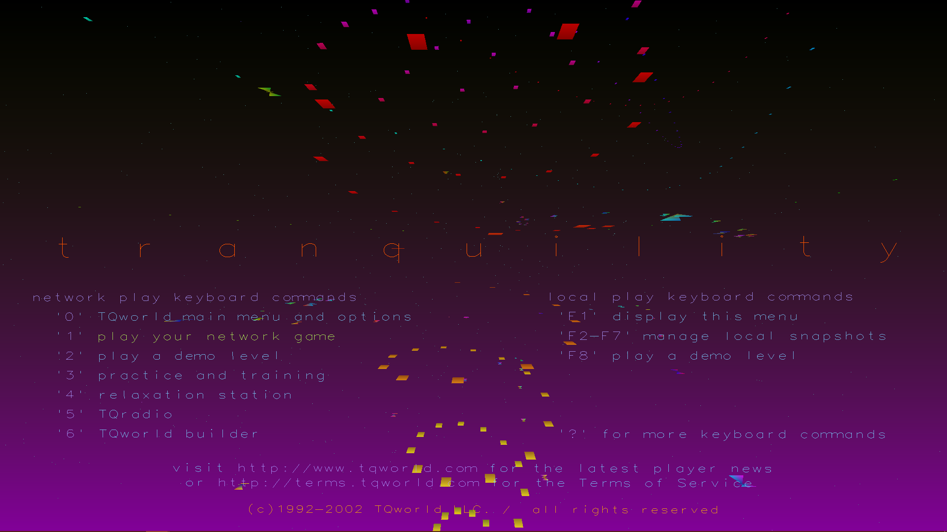 Game cover: Tranquility