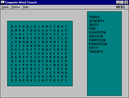 Game cover: Computer Word Search