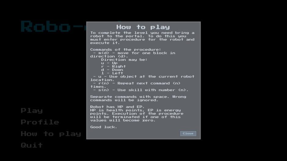 Sequence - Robot programming simulator screenshot