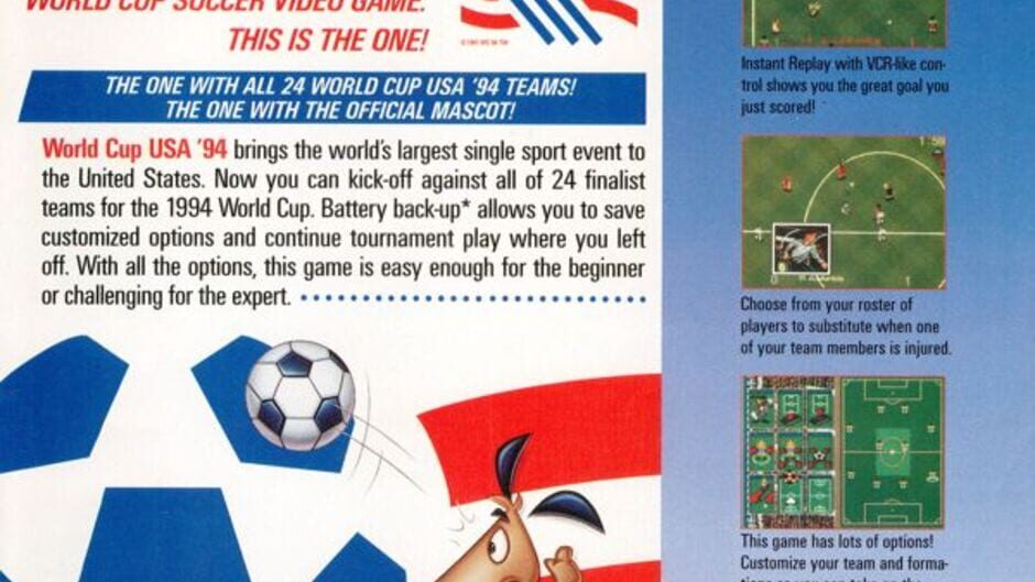 World Cup USA 94 screenshot 1