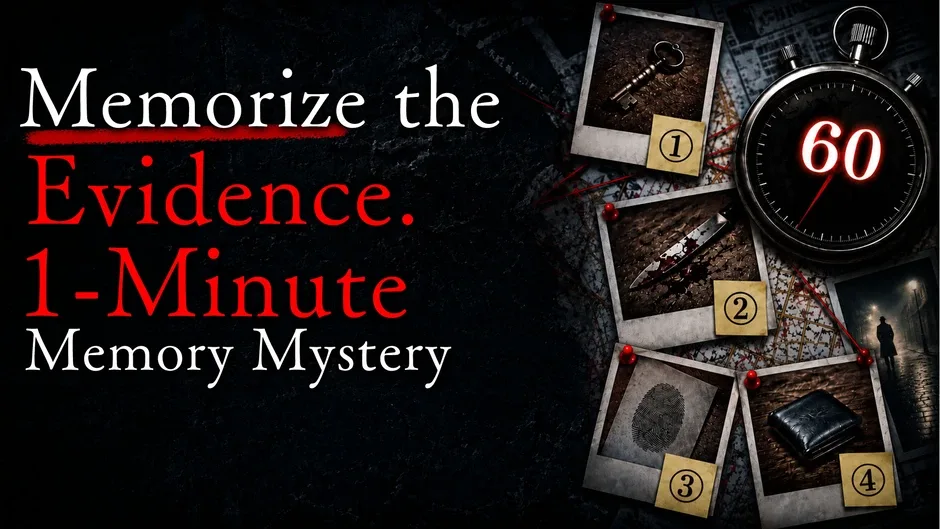 Кадър от Memorize the Evidence: 1-Minute Memory Mystery