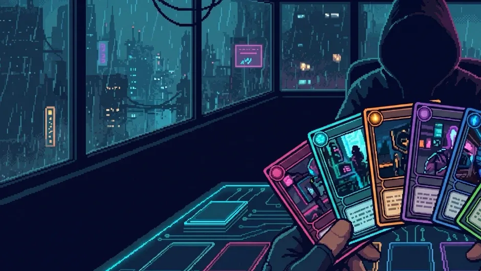 Кадър от CyberDeck: The Cyberpunk Roguelike Deckbuilder