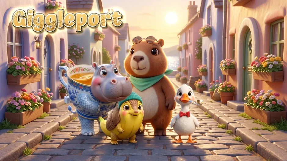 Кадър от Giggleport: A Brainrot-Style Read-Along Adventure