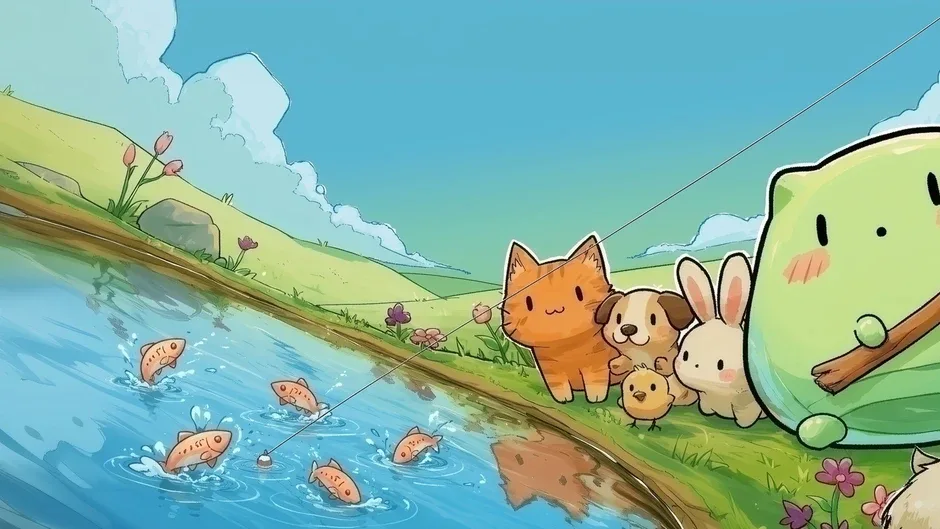 Кадър от Tiny Fishing Club