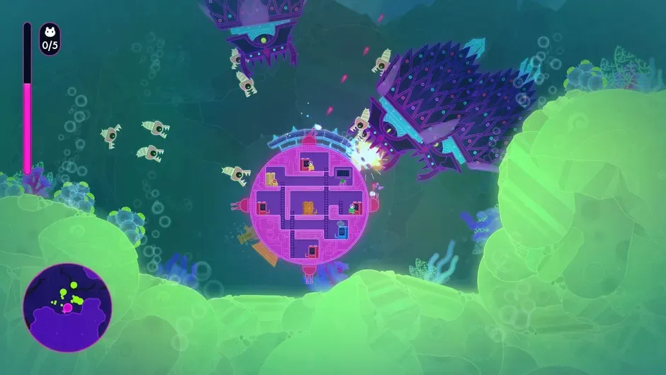 Lovers in a Dangerous Spacetime, captura de tela 2