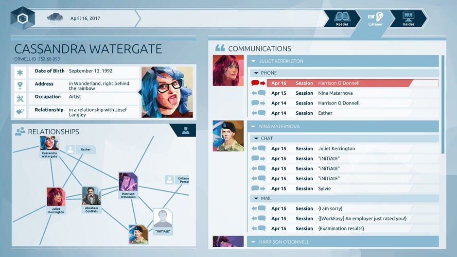 Screenshot Orwell: Keeping an Eye on You
