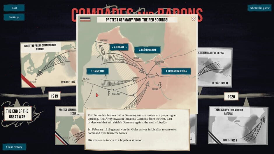 Comrades and Barons: Solitaire of Bloody 1919 Screenshot
