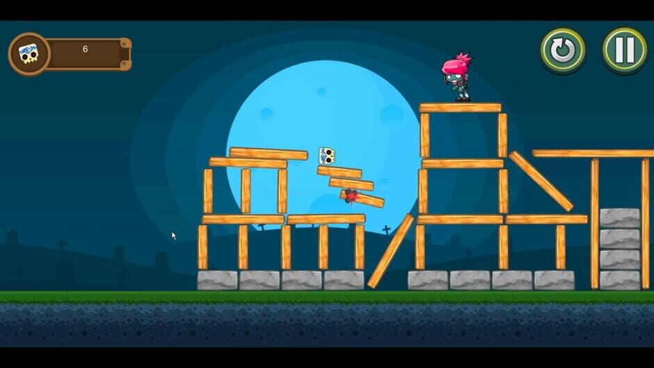 สกรีนช็อตจาก SlingSkull Zombies: Gravedigger (รูปที่ 4)