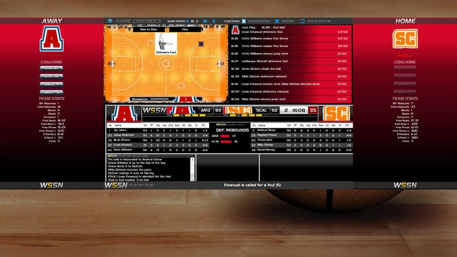 Draft Day Sports College Basketball 3 Screenshot