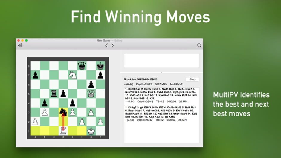 สกรีนช็อตจาก Stockfish Chess (รูปที่ 3)
