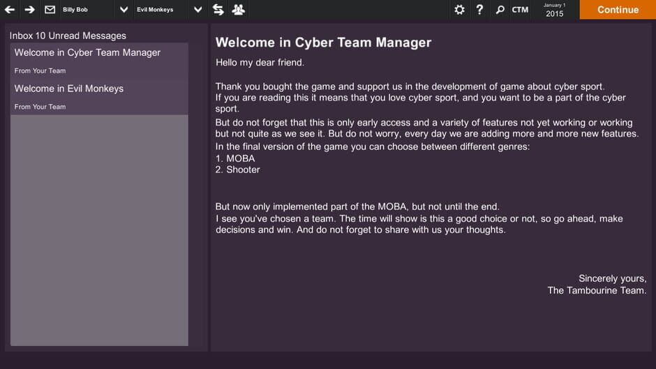 Cyber Team Manager Screenshot