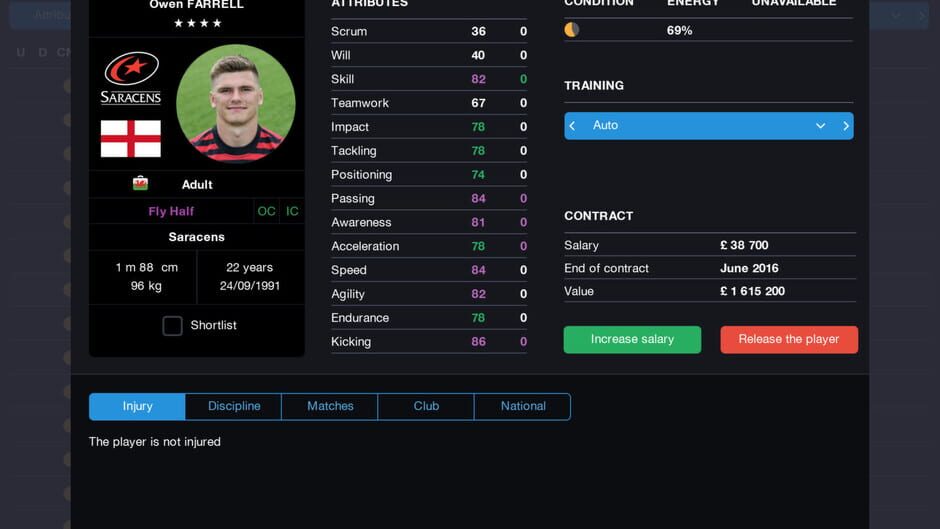 Pro Rugby Manager 2015 Screenshot