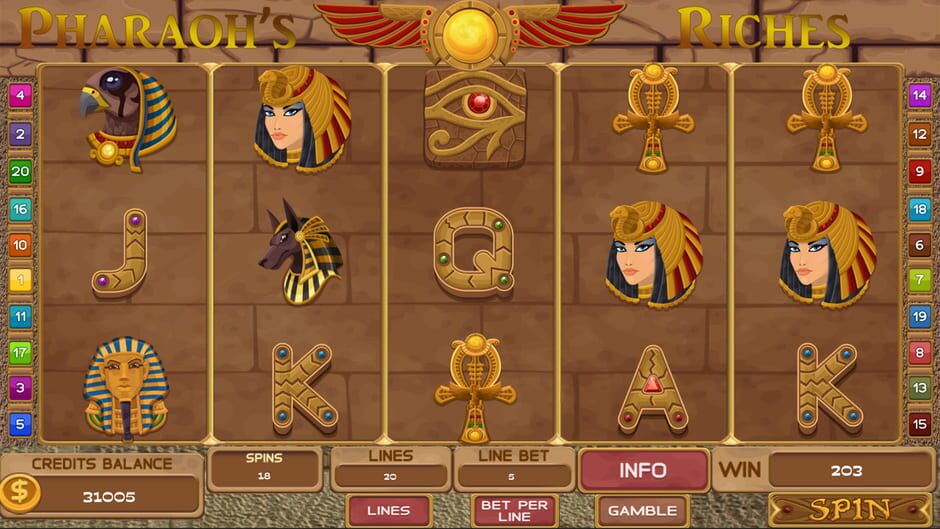 สกรีนช็อตจาก Slots - Pharaoh's Riches (รูปที่ 3)