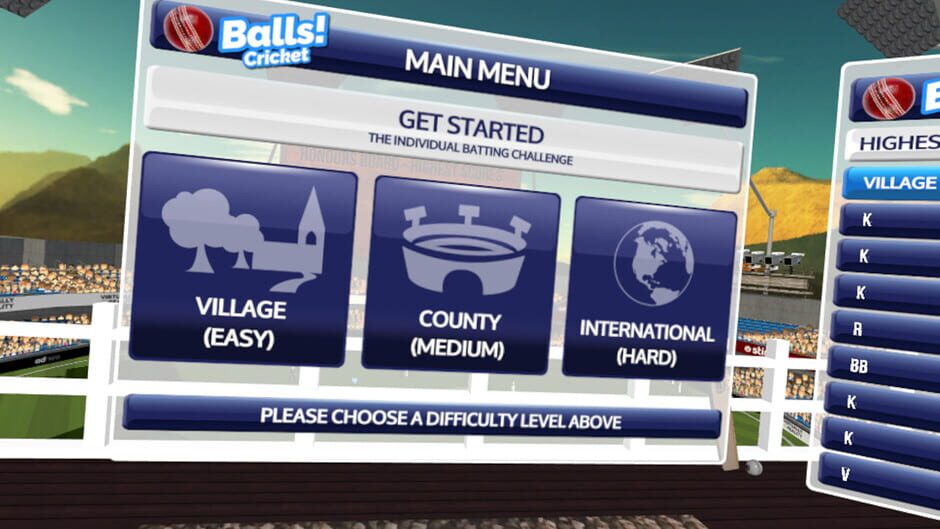 Balls! Virtual Reality Cricket Screenshot