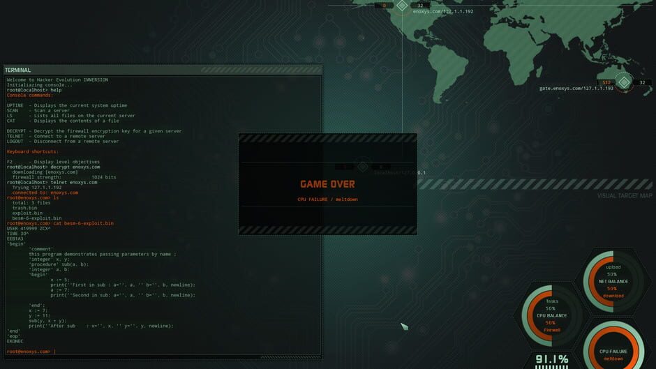 Hacker Evolution Immersion screenshot 1