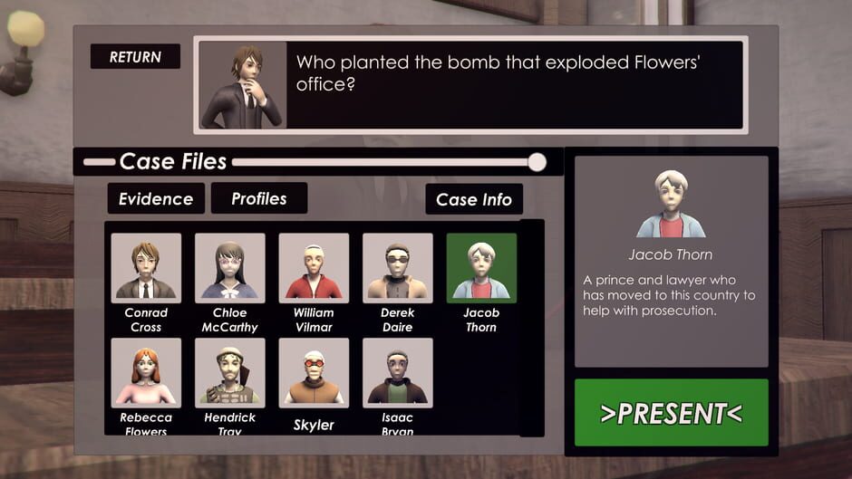 Burden of Proof Screenshot