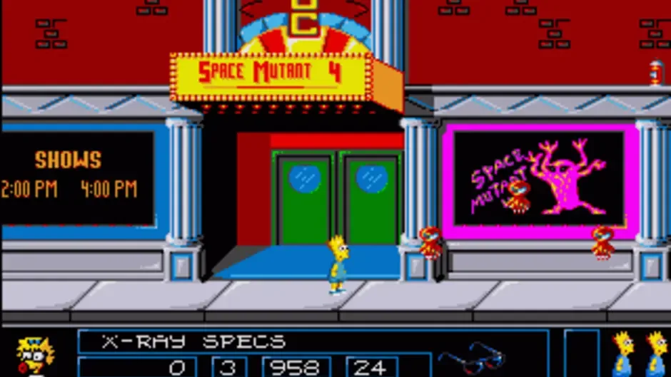 The Simpsons: Bart vs. The Space Mutants, captura de tela 2