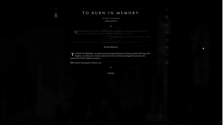 To Burn in Memory Screenshot