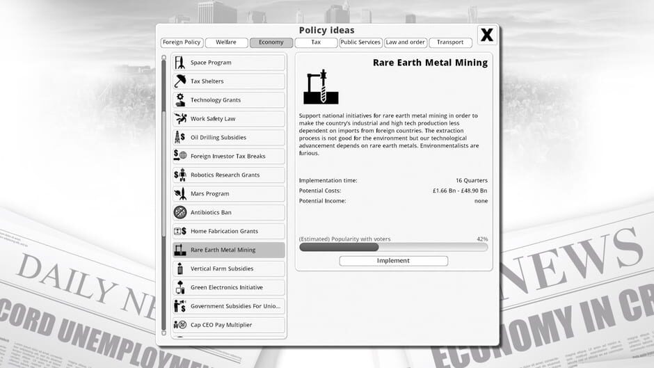 Democracy 3: Clones and Drones Screenshot