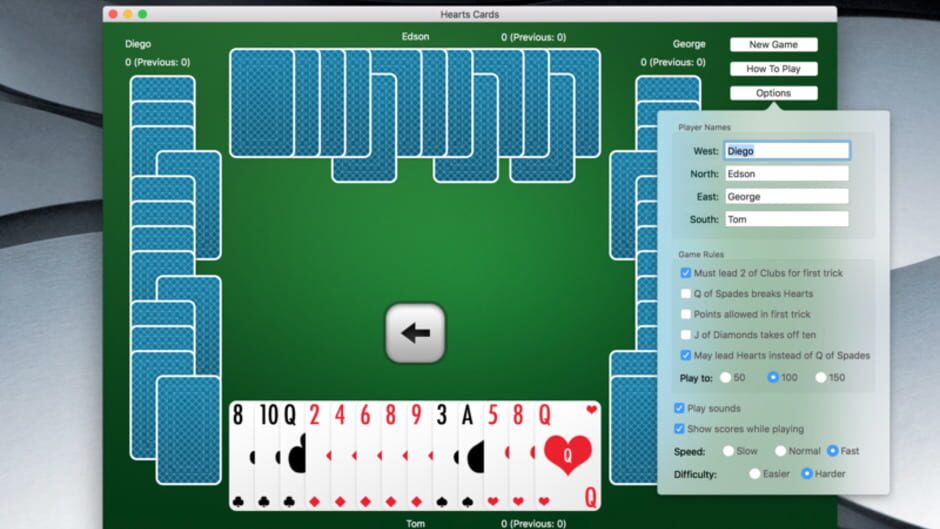 Hearts Cards screenshot