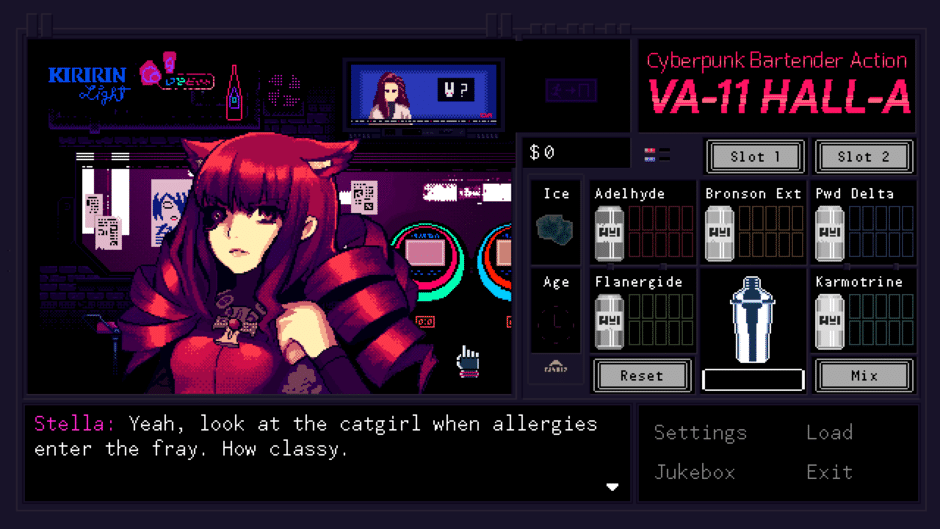 VA-11 Hall-A: Cyberpunk Bartender Action Screenshot