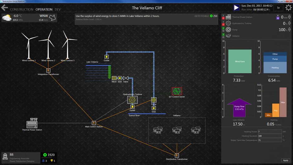 IndustrySim Virtual Platform Screenshot