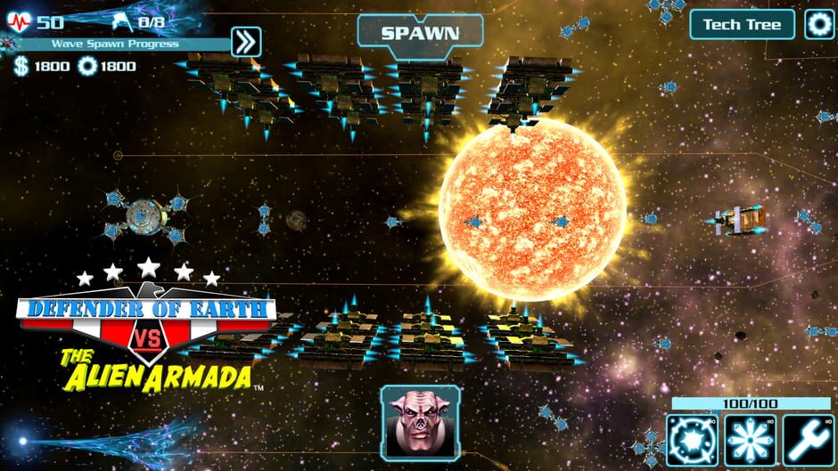 DEFENDER OF EARTH VS THE ALIEN ARMADA Screenshot
