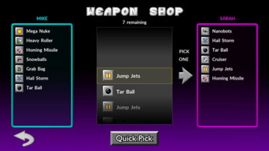 สกรีนช็อตจาก Pocket Tanks Deluxe (รูปที่ 3)