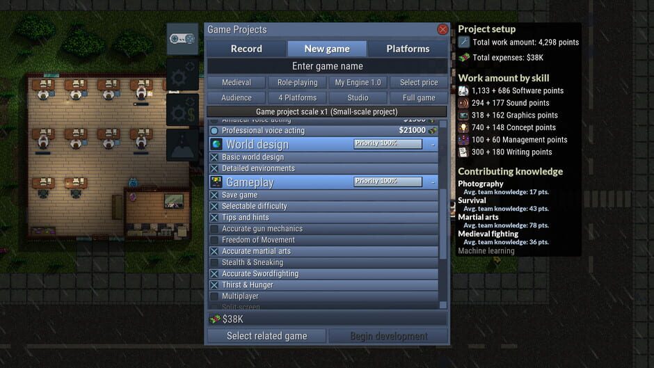 Game Dev Studio Screenshot