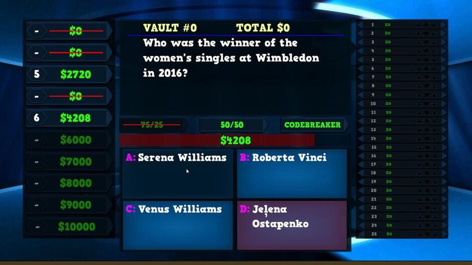 Trivia Vault: Tennis Trivia Screenshot